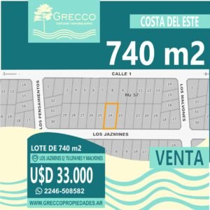 Lote AMPLIO ¡740m2! en Costa del Este oportunidad