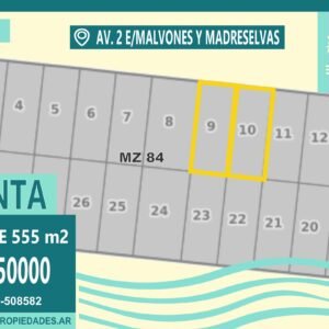 2 Lotes ( 555m2 c/u ) Av. 2, Costa del Este