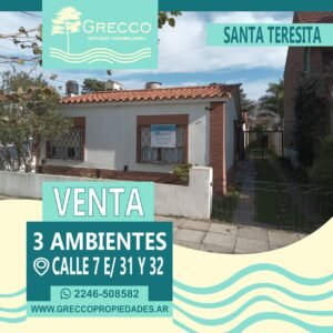 Casa en Santa Teresita 7 e/ 31 y 32